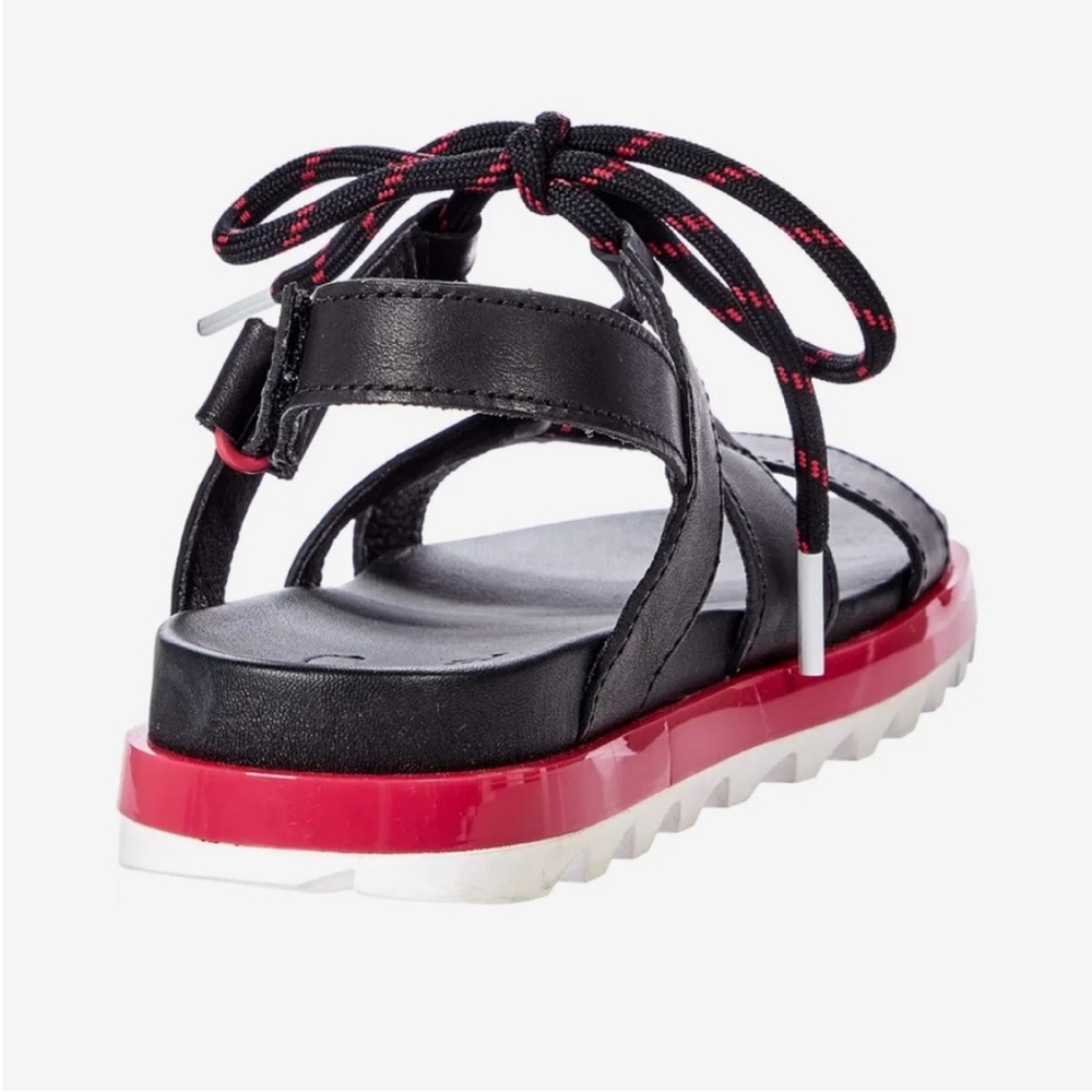 WORN ONCE Sorel “Roaming Lace” ladies sandals in Black/Punch Pink, size 6-1/2 - Picture 9 of 12